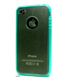  Silicone Bumper Hard PC Cover Case for Apple iPhone 4 4S U591E