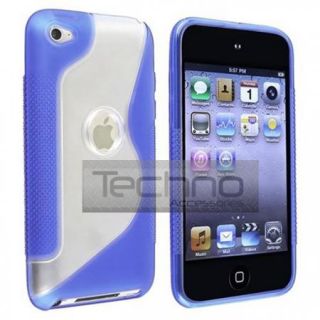 Clear Blue TPU Back Cover Case for iPod Touch 4 4th 4G