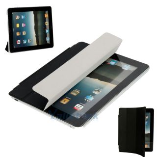 Black Smart Cover Magnetic Leather Stand Case for iPad2 iPad 2