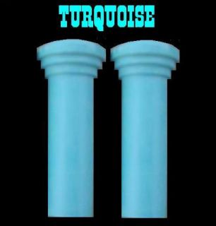 Set of 2 Turquoise Door Pull Push Lock Knobs Knob 2