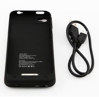 Black iPower External Charger Battery Charging Case for iPhone 4 4S