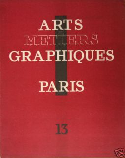 Vintage Magazine Arts Et Metiers Graphiques Paris VL 13