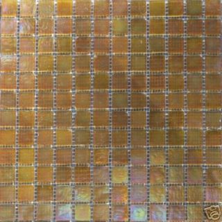 Rough Edge Gold Iradescent 1in Glass Tiles