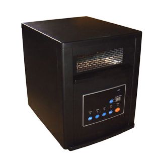 Black Cabinet Heater 750W 1500W Infrared Mica Portable Space Heater