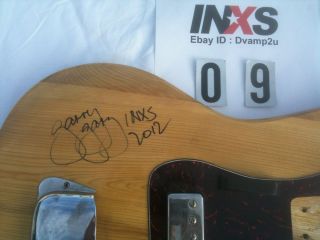 INXS Ibanez 70s P Bass Body Autographed by INXS 09