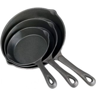 Features of Cajun Cookware Skillets 3 piece Seasoned Cast Iron Skillet