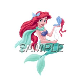 Little Mermaid Ariel Christmas Iron on Transfer 3 Sizes for Light or