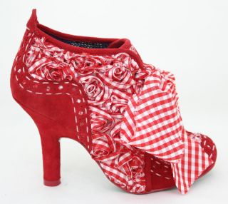 Irregular Choice Abigails Party Too 2 Red White New Womens Boots
