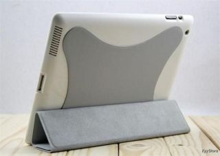 Polyurethane Smart Cover with Hard Back Protector Case for Apple iPad2