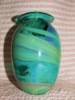 Vintage Irving J Slotchiver American Art Glass Vase