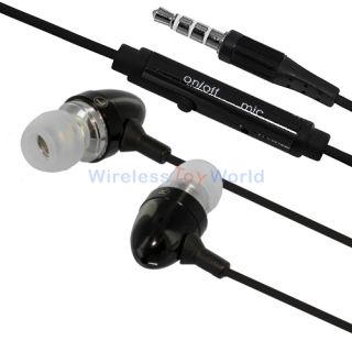  Headphone Earphone Earbuds with Mic for 3.5mm Cell Phones iPods PDAs