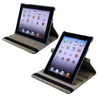  Cover PU Leather Case for New iPad 2 3 and iPad 4 Navy Blue