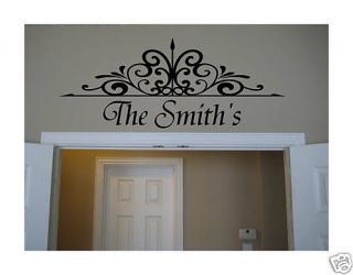 Wall Decor Art Wrought Iron Vinyl Personalized Decal