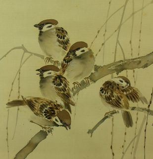 4019KAKEJIKU Japan Ishikawa Chikuson Sparrow