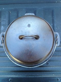 HTF Griswold Iron Mountain 8 Dutch Oven with Lid