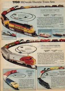 1975 Tyco HO Scale Electric Train Set Chessie System Ad