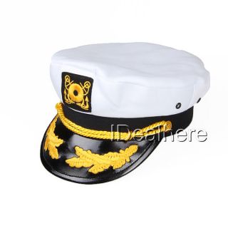 Yacht Captain Skipper Sailor Marine Cap Hat Costume