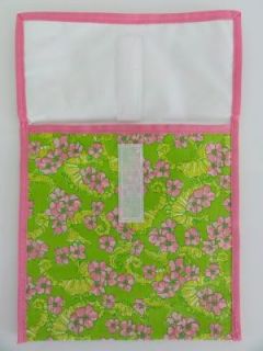 LILLY PULITZER REUSABLE SANDWICH & SNACK SACK FLOATERS Pink Green Eco