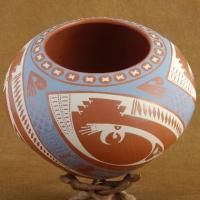 Mata Ortiz Large Polychrome Pottery Vase Ismael Flores