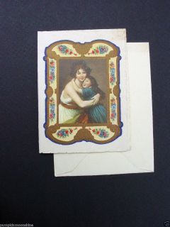 E24 Vintage Unused Xmas Greeting Card Amazing Italian Image of Mother