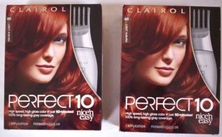 Lot of 2 Clairol PERFECT 10 Permanent Hair Color Haircolor Dye #6R
