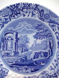 Spode Italian Blue White Coup Cereal Bowls