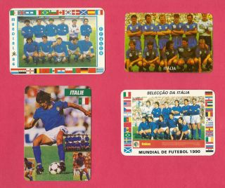 Italy Football Soccer Team Cards 1986, 1990, 1994  World Cup  Italia