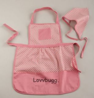 Pink Apron Set fits Child ages 5 12 ish WIDEST SELECTION ON  AT