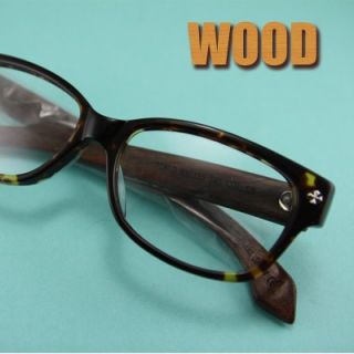 SAGAWA Fujii Real Wood Temple Eyeglass 8290 Woody Black