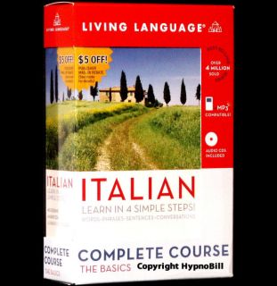 New Learn How to Speak Italian Living Language 4 CDs Workbook