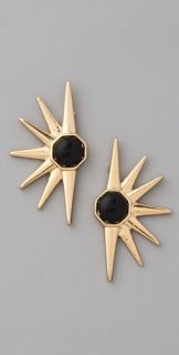 House of Harlow 1960 Star Earrings with Black Cabochon