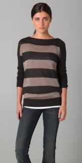Vince Rugby Stripe Cashmere Sweater