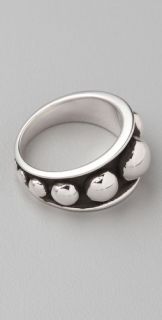 Elizabeth and James Sterling Silver Raised Bead Ring