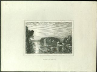 Virginia Water Engraving J M w Turner CA 1830s Engraved by R Wallis