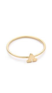 Jacquie Aiche Alphabet Letter Initial Waif Ring