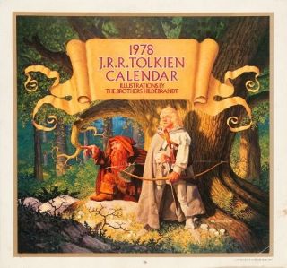 Tolkien J R R Tolkien Calendar 1978 Illus Brothers Hildebrandt