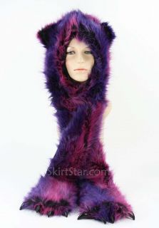 Color Black & varying shades of purple (the fur has black roots and