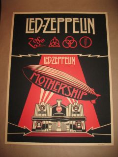SHEPARD FAIREY LED ZEPPELIN POSTER LIMITED EDITION MOTHERSHIP COVER