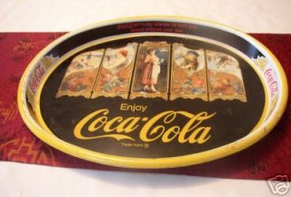 Coca Cola Oval Metal Tray 1984 Cape Cod