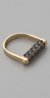 A.L.C. Handcuff Ring With Square Stone Top