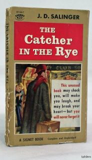 The Catcher in The Rye J D Salinger 1962 Signet Paperback Ships Free