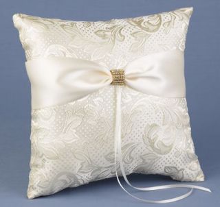 New Ivory Shimmer Wedding Ring Bearer Pillow