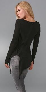 LNA Zipper Back T Shirt with Long Sleeves