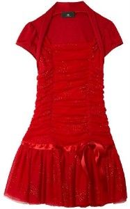 IZ Amy Byer Glittery Red Mock Layer Tutu Hipster Dress Size 14 $62