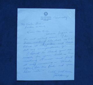 Original Autograph Letter Signed by Jack Benny