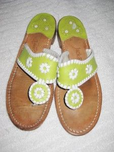 Jack Rogers Lime Green Sandals Size 8