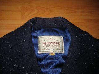 Vintage 1950s Fleck Wool Rockabilly Jacket Chinstrap Great Details L