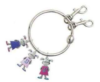 Charm Holder Key Chain Circular Charms not Included
