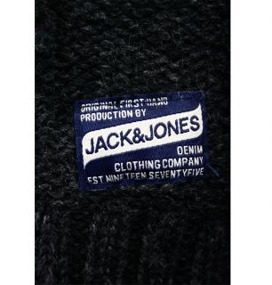 Jack Jones Baker Mens Knit Zip Hoody AW11 Dark Grey Melange