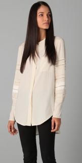3.1 Phillip Lim Placket Front Tunic with Embroidered Sleeves